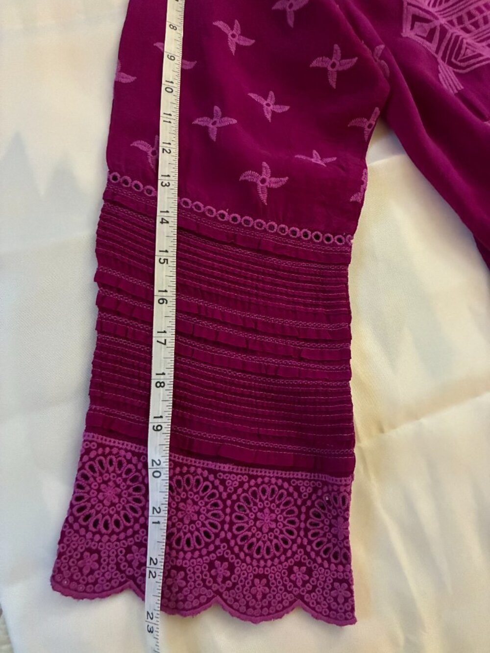 Johnny Was Magenta Leena Embroidered Tunic - Picture 8 of 13